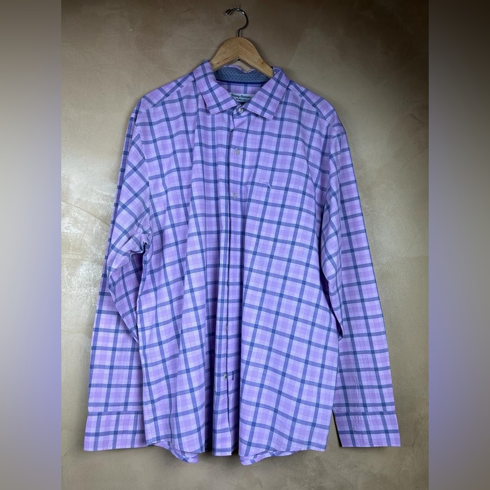 Tommy Bahama island Zone mens XL purple long sleeve shirt button up! GREAT